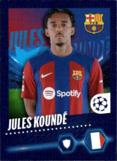 Jules Kounde FC Barcelona samolepka Topps UEFA Champions League 2023/24 #125