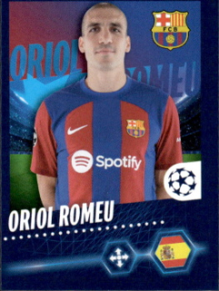 Oriol Romeu FC Barcelona samolepka Topps UEFA Champions League 2023/24 #135