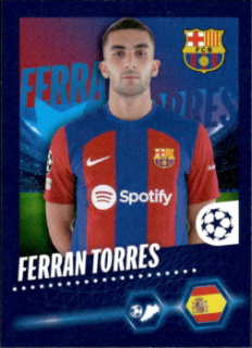 Ferran Torres FC Barcelona samolepka Topps UEFA Champions League 2023/24 #137