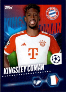 Kingsley Coman Bayern Munchen samolepka Topps UEFA Champions League 2023/24 #158