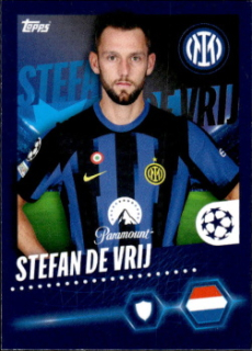 Stefan de Vrij Internazionale Milano samolepka Topps UEFA Champions League 2023/24 #164