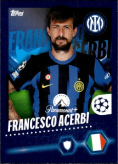 Francesco Acerbi Internazionale Milano samolepka Topps UEFA Champions League 2023/24 #168