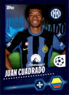 Juan Cuadrado Internazionale Milano samolepka Topps UEFA Champions League 2023/24 #170