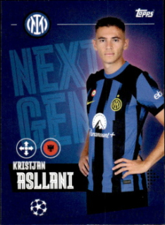 Kristjan Asllani Internazionale Milano samolepka Topps UEFA Champions League 2023/24 Next Gen #178