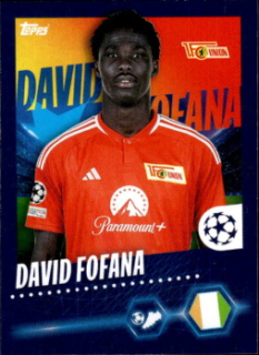 David Fofana Union Berlin samolepka Topps UEFA Champions League 2023/24 #253