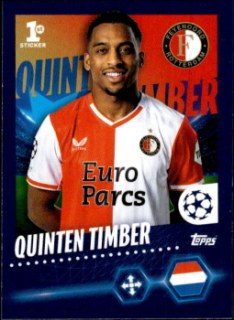 Quinten Timber Feyenoord samolepka Topps UEFA Champions League 2023/24 #263