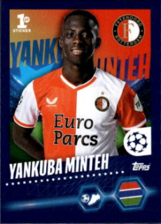 Yankuba Minteh Feyenoord samolepka Topps UEFA Champions League 2023/24 #268