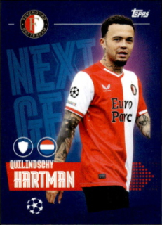 Quilindschy Hartman Feyenoord samolepka Topps UEFA Champions League 2023/24 Next Gen #273