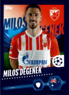 Milos Degenek Crvena Zvezda samolepka Topps UEFA Champions League 2023/24 #281