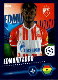 Edmund Addo Crvena Zvezda samolepka Topps UEFA Champions League 2023/24 #288