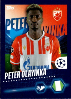 Peter Olayinka Crvena Zvezda samolepka Topps UEFA Champions League 2023/24 #289