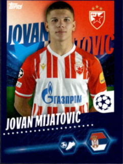 Jovan Mijatovic Crvena Zvezda samolepka Topps UEFA Champions League 2023/24 #290