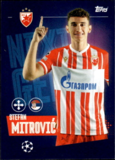 Stefan Mitrovic Crvena Zvezda samolepka Topps UEFA Champions League 2023/24 Next Gen #292