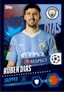 Ruben Dias Manchester City samolepka Topps UEFA Champions League 2023/24 #298