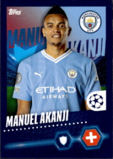 Manuel Akanji Manchester City samolepka Topps UEFA Champions League 2023/24 #300