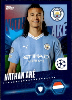 Nathan Ake Manchester City samolepka Topps UEFA Champions League 2023/24 #301