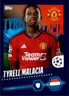 Tyrell Malacia Manchester United samolepka Topps UEFA Champions League 2023/24 #319