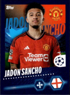 Jadon Sancho Manchester United samolepka Topps UEFA Champions League 2023/24 #321