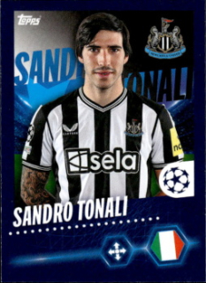 Sandro Tonali Newcastle United samolepka Topps UEFA Champions League 2023/24 #340