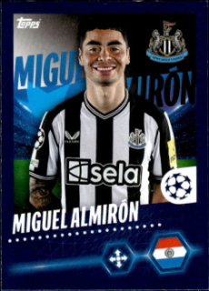 Miguel Almiron Newcastle United samolepka Topps UEFA Champions League 2023/24 #341