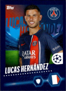 Lucas Hernandez Paris Saint-Germain samolepka Topps UEFA Champions League 2023/24 #357