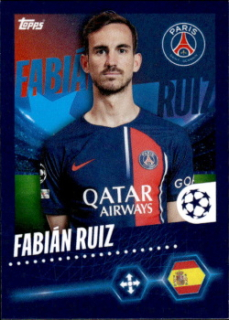 Fabian Ruiz Paris Saint-Germain samolepka Topps UEFA Champions League 2023/24 #359