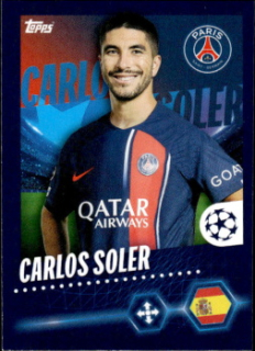 Carlos Soler Paris Saint-Germain samolepka Topps UEFA Champions League 2023/24 #363