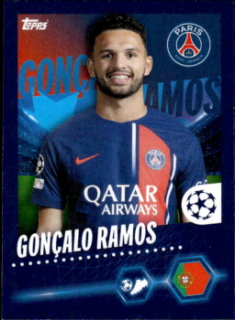 Goncalo Ramos Paris Saint-Germain samolepka Topps UEFA Champions League 2023/24 #366