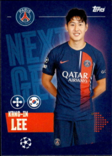 Kang-in Lee Paris Saint-Germain samolepka Topps UEFA Champions League 2023/24 Next Gen #368
