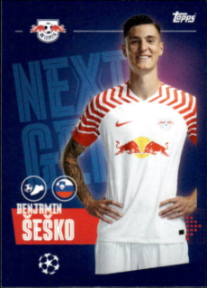 Benjamin Sesko RB Leipzig samolepka Topps UEFA Champions League 2023/24 Next Gen #387