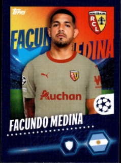 Facundo Medina RC Lens samolepka Topps UEFA Champions League 2023/24 #392