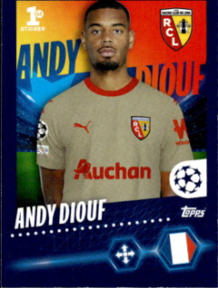 Andy Diouf RC Lens samolepka Topps UEFA Champions League 2023/24 #397