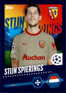 Stijn Spierings RC Lens samolepka Topps UEFA Champions League 2023/24 #400