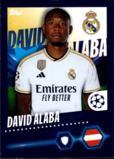 David Alaba Real Madrid samolepka Topps UEFA Champions League 2023/24 #411
