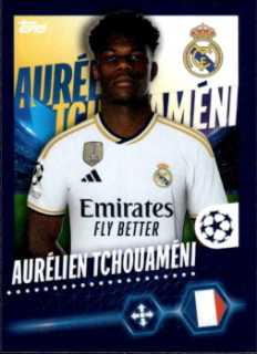 Aurelien Tchouameni Real Madrid samolepka Topps UEFA Champions League 2023/24 #419