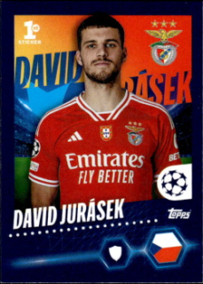 David Jurasek SL Benfica samolepka Topps UEFA Champions League 2023/24 #467