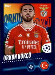 Orkun Kokcu SL Benfica samolepka Topps UEFA Champions League 2023/24 #475