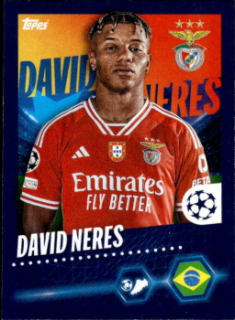 David Neres SL Benfica samolepka Topps UEFA Champions League 2023/24 #477