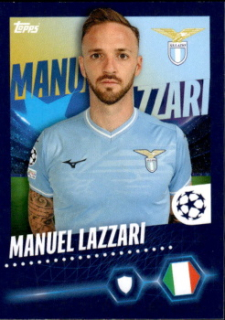 Manuel Lazzari Lazio Roma samolepka Topps UEFA Champions League 2023/24 #489