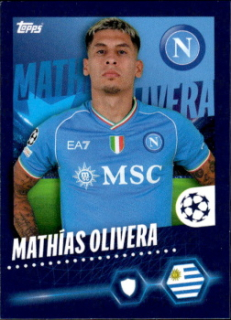 Mathias Olivera SSC Napoli samolepka Topps UEFA Champions League 2023/24 #509