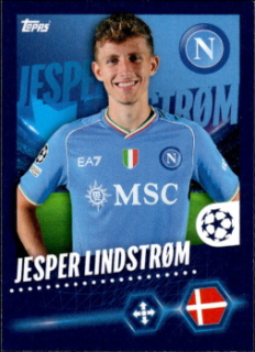 Jesper Lindstrom SSC Napoli samolepka Topps UEFA Champions League 2023/24 #514