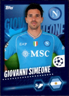 Giovanni Simeone SSC Napoli samolepka Topps UEFA Champions League 2023/24 #517