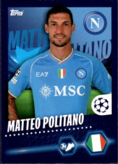 Matteo Politano SSC Napoli samolepka Topps UEFA Champions League 2023/24 #518
