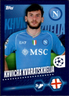 Khvicha Kvaratskhelia SSC Napoli samolepka Topps UEFA Champions League 2023/24 #519
