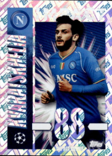 Khvicha Kvaratskhelia SSC Napoli samolepka Topps UEFA Champions League 2023/24 Impact #521