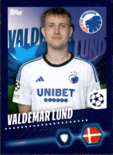 Valdemar Lund FC Kobenhavn samolepka Topps UEFA Champions League 2023/24 #545