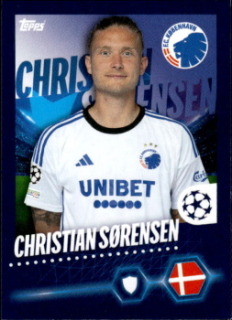 Christian Sorensen FC Kobenhavn samolepka Topps UEFA Champions League 2023/24 #548