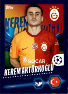 Muhammed Akturkoglu Galatasaray AS samolepka Topps UEFA Champions League 2023/24 #574
