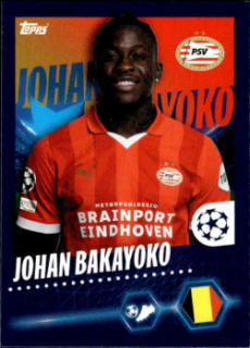 Johan Bakayoko PSV Eindhoven samolepka Topps UEFA Champions League 2023/24 #592