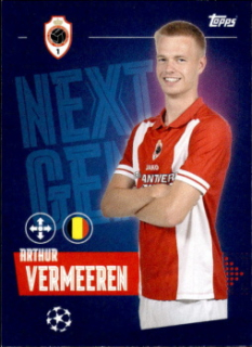 Arthur Vermeeren Royal Antwerp FC samolepka Topps UEFA Champions League 2023/24 Next Gen #615